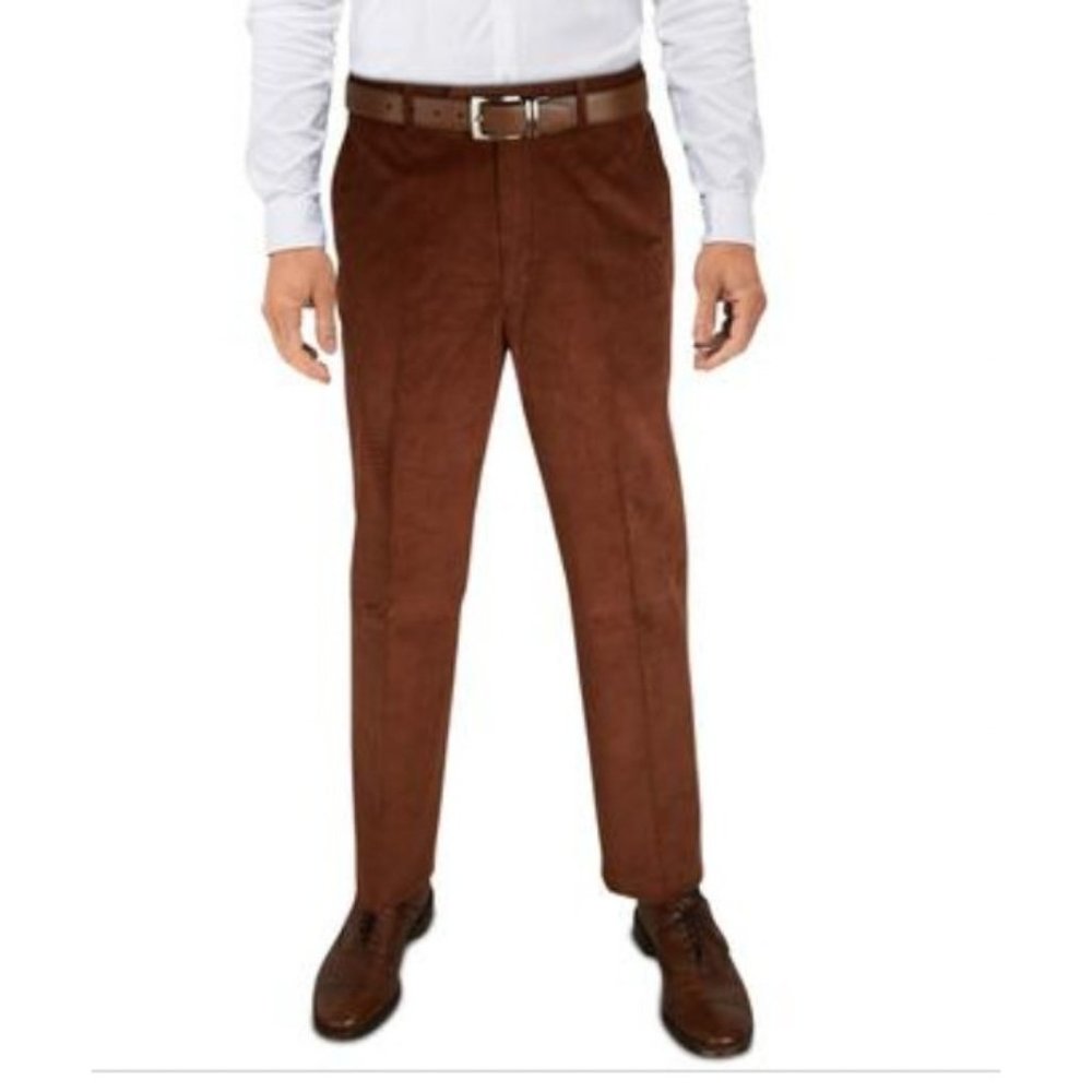 Lauren Ralph Lauren Mens $95 Classic Fit Stretch Corduroy Pants Vicuna 46X34